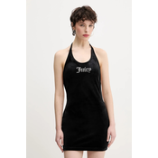 Obleka iz velurja Juicy Couture HALTER