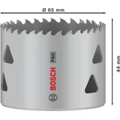 Žaga za izrezovanje lukenj PRO Multi Material, 65 mm, z navojem