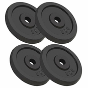 Uteži 4 kosi 20 kg lito železo