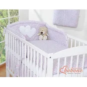 shumee 3-delni komplet posteljnine 135x100 - Roza travniška srca