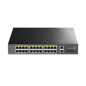 Cudy GS1026PS2 Mrežni ruter 24-Port Gigabit PoE+ Switch, 2 Uplink Gigabit Ports, 2 Gigabit SFP Slots 300W