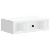 vidaXL Stenska stranska miza Bela 59 x 34,5 x 17 cm Inženirski les