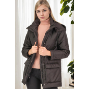 Z6703 DEWBERRY WOMENS COAT-BLACK-2