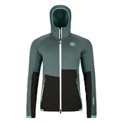 ORTOVOX Fleece Rib Hoody ženski pulover s kapuco, temno arktično siva (L)