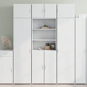 vidaXL Visoka omara bela 70x42,5x185 cm inženirski les