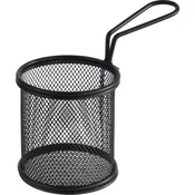 APS Snackholder Servirna košarica za cvrtje, črna/mat, premer: 90 mm