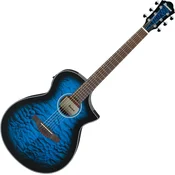 Ibanez AEWC16QA-TLH Transparent Blue Sunburst Elektroakustična jumbo