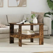 vidaXL Klubska miza Dimljeni oreh 57 x 55 x 45 cm Konstruiran les
