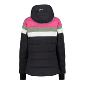 CMP WOMAN JACKET ZIP HOOD, ženska skijaška jakna, crna 34W4586