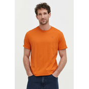Pamucna majica G-Star Raw za muškarce, boja: narancasta, bez uzorka