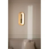 Nuura Aps Nuura LED stenska svetilka Sasi, višina 65 cm, barva medenine, kovina - Dnevna soba/jedilnica - Skandinavski - medenina