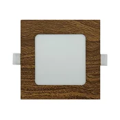 LED ugradna svetiljka SQUARE LED/6W/230V 4200K 11,8x11,8 cm braon