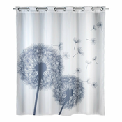 Bela zavesa za tuš s prevleko proti plesni Wenko Dandelions, 180x200 cm