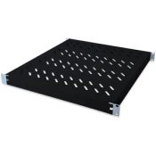 19 polica 1U, za 600 omaro, nastavljiva po globini od 350mm do 550mm, ČRNA (RAL9005)