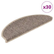 Samoljepljivi otiraci za stepenice 30 kom 65x21x4 cm tamnobež