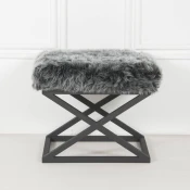 Atelier del Sofa Tabure 50x42x40cm, Crno-Sivo