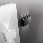 INTEC LED zunanja stenska svetilka KLEIN, črna, širina 16 cm, plastika - Sodobni