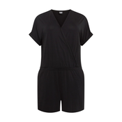 Womens short modal jumpsuit in black color