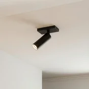 Arcchio stropna svetilka Brinja Slim, črna, 1-žarek GU10 MR11 - Hodnik - Sodobni - Aluminij