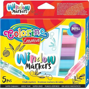 Colorino Kredni markerji za steklo - komplet 5 barv