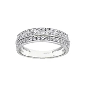 DIAMANT LETERNEL Prstan Eternity-Ring aus 375 Weißgold mit Diamant srebrna