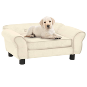 Sofa za pse krem 72 x 45 x 30 cm plišana