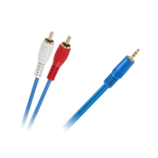 JACK kabel 3.5-2 x RCA PLAVI 4MM 3m