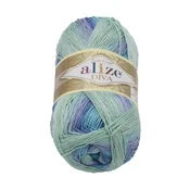 Preja DIVA BATIK - 100 g / 350 m - modra, turkizna