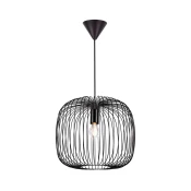 Nordlux - Lestenec na kablu BERONI 1xE27/60W/230V črna, O 40 cm