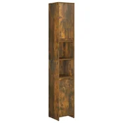 Vidaxl Kopalniška omarica dim. hrast 30x30x183,5 cm konstruiran les