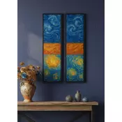 Wallity Dekorativne uramljene slike na platnu, 25x100cm, 2 komada, Šarene