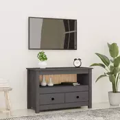 Vidaxl vidaXL TV stojalo sivo 79x35x52 cm masivni borov les