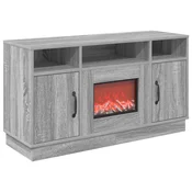 vidaXL Električni kamin Siva Sonoma 100 x 33 x 55 cm Inženirski les