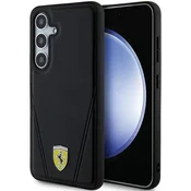 Maska Ferrari FEHMS24SP3BAK S24 S921 crni tvrdi omot s otiskom V Lines MagSafe (FEHMS24SP3BAK)