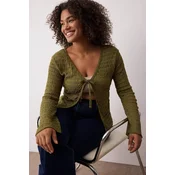 Trendyol Curve Ženska bluza Tbbaw26Af00032, Kaki