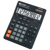 Eleven namizni kalkulator SDC-444S (SDC444S), 12-mestni zaslon, dvojno napajanje, črn