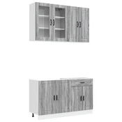 Kuhinjska jedinica PORTO 4 pcs Siva Sonoma Konstruirano drvo
