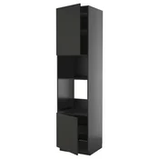 METOD Visoki element za ugradne uredaje, Crnosiva/Nickebo boja antracita, mat, 60x60x240 cm