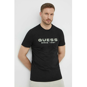 Majica kratkih rukava Guess za muškarce, boja: crna, s tiskom, M4GI61 J1314