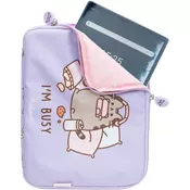 OEM Pusheen, Ovitek za tablico 11 z motivom Im Busy, mehka notranjost proti praskam, Lavanda, (5000220097)