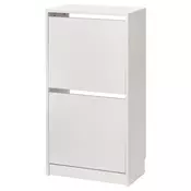 BISSA Cipelarnik s 2 odeljka, bela, 49x28x93 cm