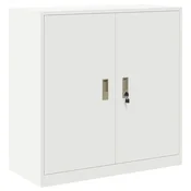 Vidaxl Omarica za shranjevanje Bela 90 x 40 x 90 cm Jeklo