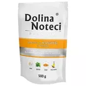 DOLINA NOTECI DOLINA NOTECI Premium vlažna hrana za pse z obilnim okusom race in buče - 500 g, brez umetnih dodatkov, primerno za vse pasme