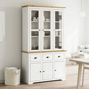 Visoka komoda BODO bijelo-smeda 115,5x43x200,5 cm od borovine