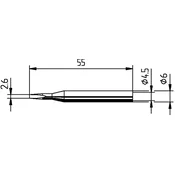 Ersa Ersa 0162KD spajkalna konica dletaste oblike\, ravna Velikost konice 2.60 mm Vsebina\, količina\, vsebina količinskih enot na prodajno enoto 1 kos, (20395212)