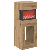 vidaXL Električni kamin Artisan hrast 35 x 30 x 86 cm Inženirski les