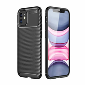 Techsuit – CarbonFiber maska za iPhone 12 / 12 Pro – črna