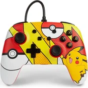 Obnovljen PowerA Nintendo Switch žični kontroler Pokemon Pikachu Pop Art + 2 leti garancije