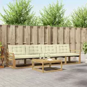 Set vanjskih sofa 5 pcs Bijela i krem