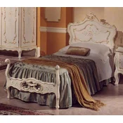 Casa Padrino luxury baroque single bed ivory/multicolored/gold - Magnificent baroque style solid wood bed - Luxury bedroom furniture in baroque style - Luxury Quality - Made in Italy